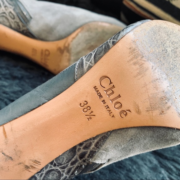 Chloe Made in Italy Ankle Boots Size 38 1/2” - Picture 6 of 8